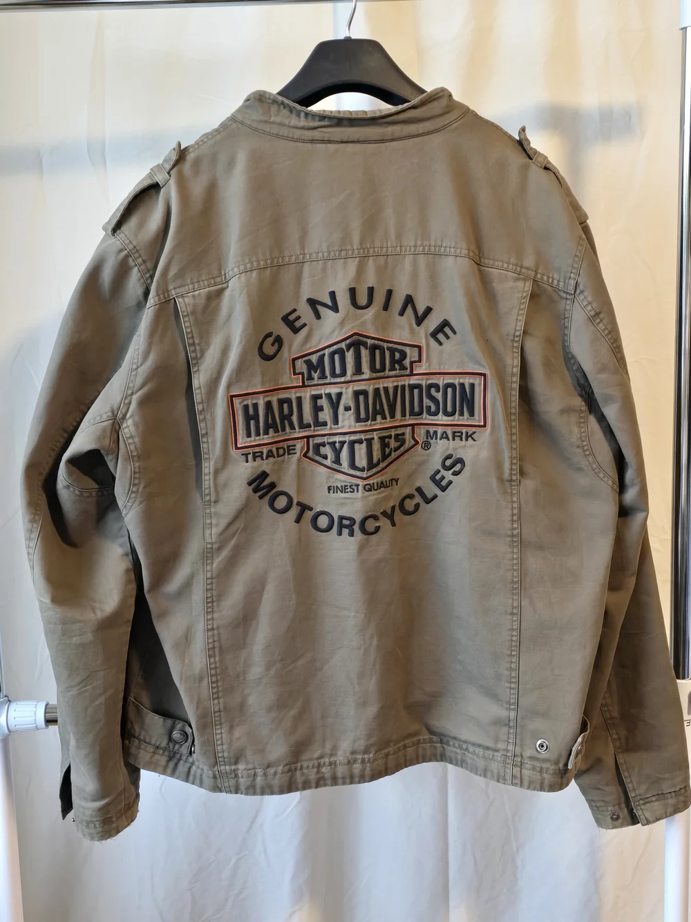 Harley-Davidson Men’s XL/tall army Green Utility Jacket W/hoodie
